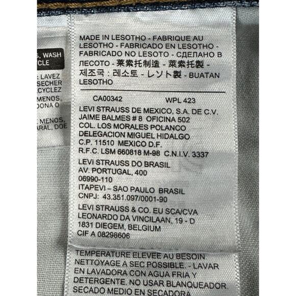 Levi's 505 Regular Fit Straight Leg Blue Jeans 90s Men's 34x32 (34x30) Grunge - Picture 15 of 15